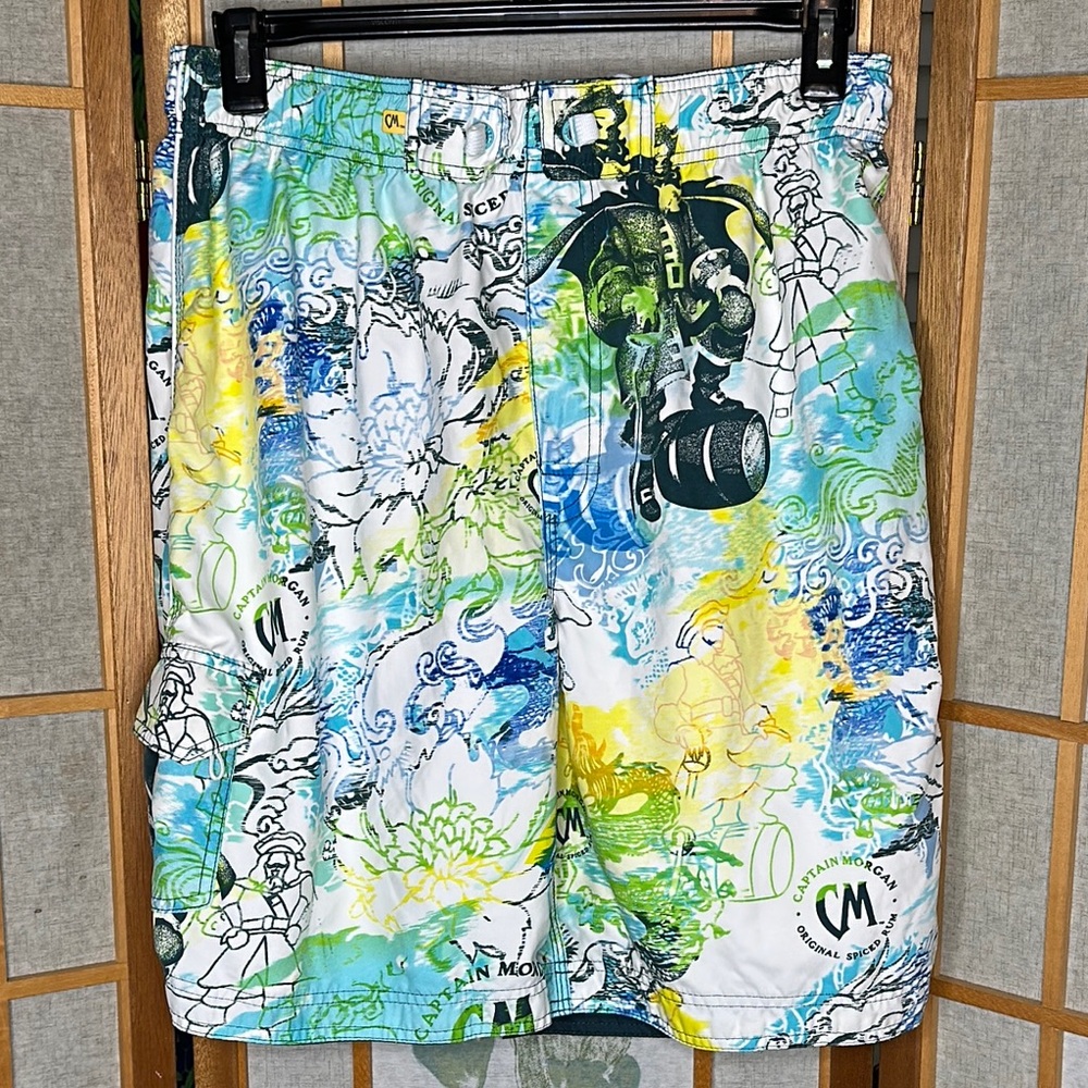 Captain Morgan Men's Large Multicolor Swim Trunks Board Shorts Size XL